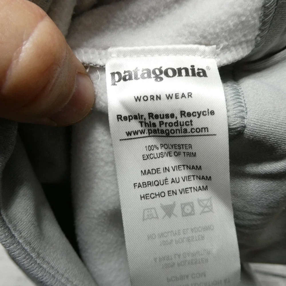 Patagonia Hoodie Womens Large Gray Hooded Full Zip Fleece QS Hockey Training - Picture 9 of 10